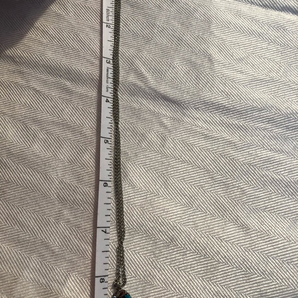 Sterling silver/turquoise charm and chain - Picture 2 of 3